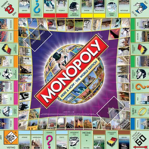 Monopoly Here and Now World Edition board